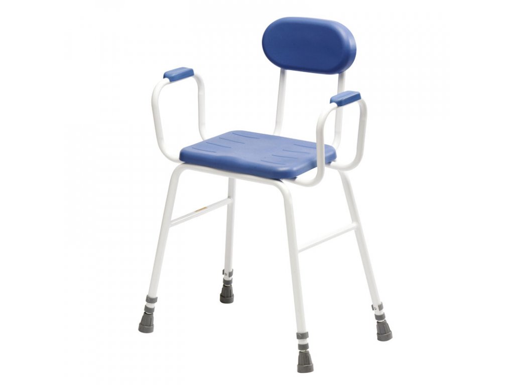 chaise confort haute capitonnee bleue
