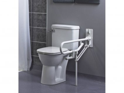 Sklopné madlo k WC s výklopnou nohou