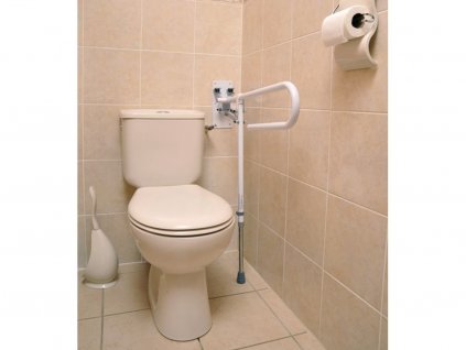 Sklopné madlo k WC s nastavitelnou nohou