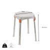 tabouret douche capri rond noir 6