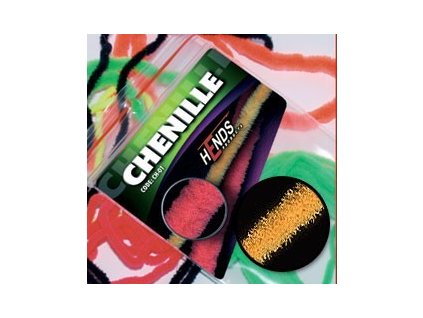 CHENILLE - ORANŽOVÁ FLUO (Průměr 5,0 mm)