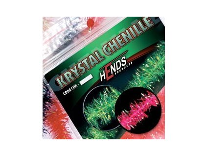 KRYSTAL CHENILLE - RŮŽOVÁ FLUO (Průměr 15 mm)