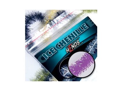 ICE CHENILLE - FIALOVO-ČERVENÁ (Průměr 15 mm)