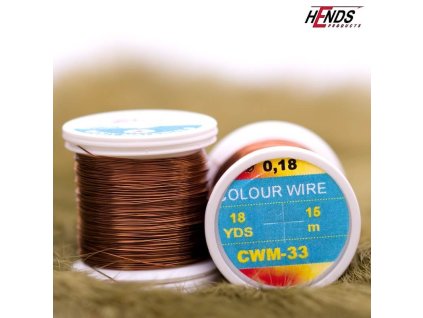 COLOUR WIRE - HNĚDÁ  (Průměr 0,14 mm)
