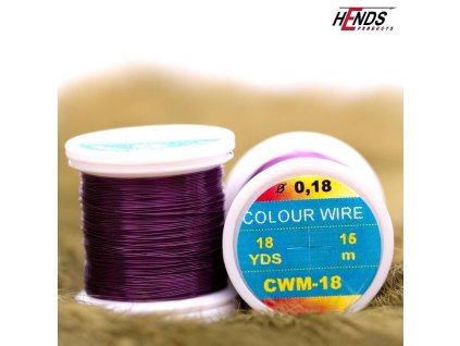 COLOUR WIRE - TMAVĚ FIALOVÁ  (Průměr 0,18 mm)