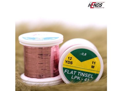 FLAT TINSEL - PINK METALIC