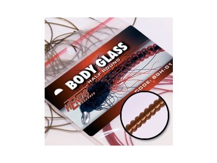 BODY GLASS HALF MICRO - ČERVENO-HNĚDÁ