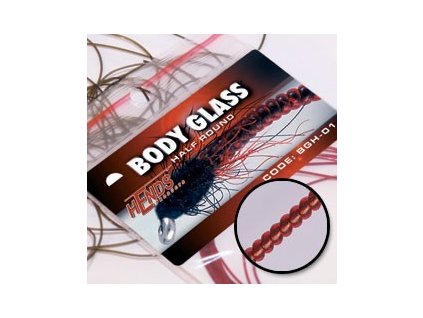 BODY GLASS HALF MICRO - ČERVENO-RŮŽOVÁ