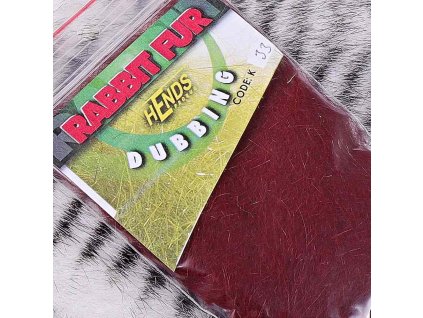 HENDS RABBIT FUR DUBBING - VINE RED DK.