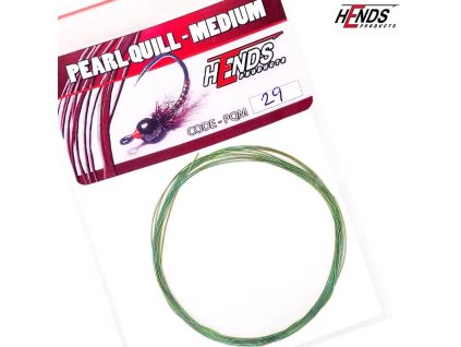 PEARL QUILL - MEDIUM - OLIVOVÁ SE ZELENÝM EFEKTEM