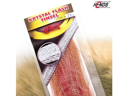 KRYSTAL FLASH TINSEL - ČERVENÁ - ORANŽOVÁ - SV. ZLATÁ