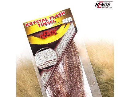 KRYSTAL FLASH TINSEL - HNĚDÁ - TM. ZLATÁ - RŮŽOVÁ