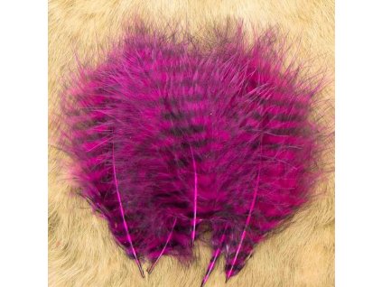 GRIZZLY MARABOU - fialová/černě pruhovaná