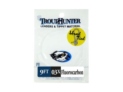 TroutHunter Fluorocarbon Leader w/loop 9ft (Varianta TH Fluorocarbon Leader w/loop  9ft 03X | 0,37 mm)