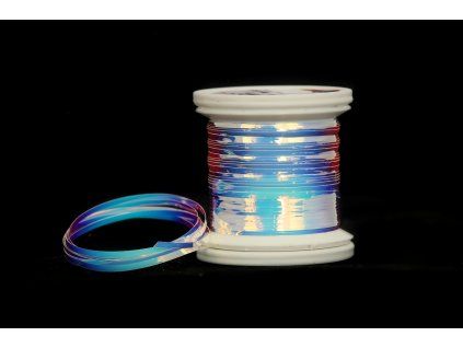 Rainbow Tinsel White - green and copper effect  RT 01 - 1 mm