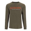 Simms Logo Shirt LS (Varianta Simms Logo Shirt LS Tent Green S)