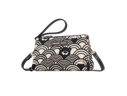 Dámská kabelka Henney Bear H 1227 Black White Wawe