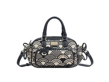 Dámská kabelka Henney Bear H 1231 Black White Wave 2