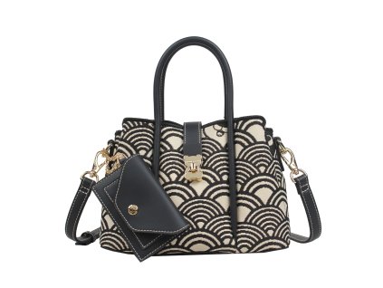 Dámská kabelka Henney Bear London H 1238 Black White Wave