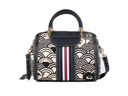 Dámská kabelka Henney Bear H 259 Black White Wave