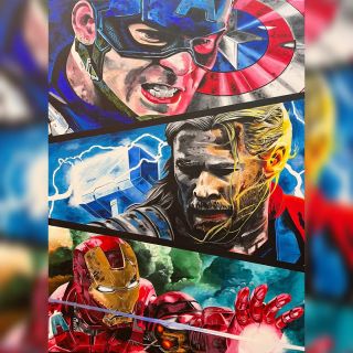 The Big Trio 💥👉🏻 PRODÁNO 👈🏻💥 👋🏻☎️ Pro vice info pište do zpráv, nebo na 775 478 286 Canvas, Acryl, 130x90cm #marvel...