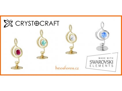 Crystocraft Swarovski Houslový klíč hf