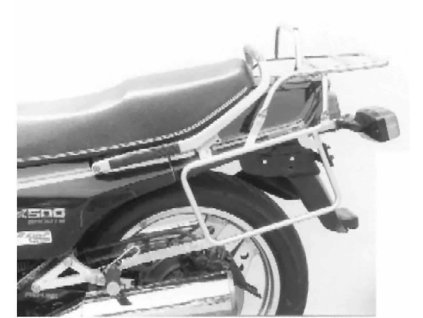 Kompletní sada nosiče (boční nosič kufru a horní nosič kufru z trubek) černá pro Honda CX 500 Euro/Turbo (1982-1985)/650 Euro (1983-1986)
