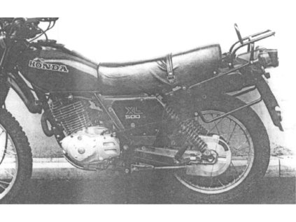 Kompletní sada nosičů (boční nosič kufrů a horní nosič kufrů z trubek) černá pro Honda XL 500 S (1979-1981)