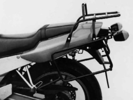 Kompletní sada nosiče (boční nosič kufrů a horní nosič kufrů z trubek) černá pro Honda CB 1 (1989-1991)