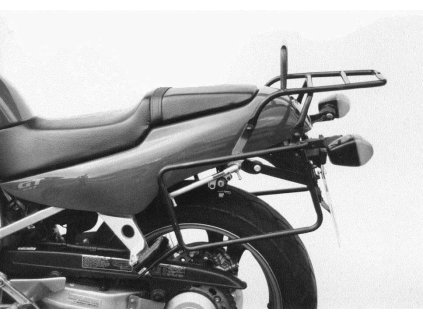 Kompletní sada nosiče (boční nosič kufru a horní nosič kufru z trubek) černá pro Honda NT 650 Hawk GT (1988-1991)