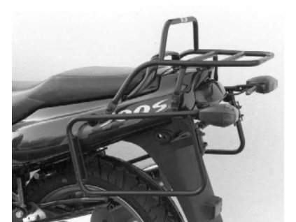 Kompletní sada nosiče (boční nosič kufru a horní nosič kufru z trubek) černá pro Kawasaki GPZ 500 S (1994-2003)