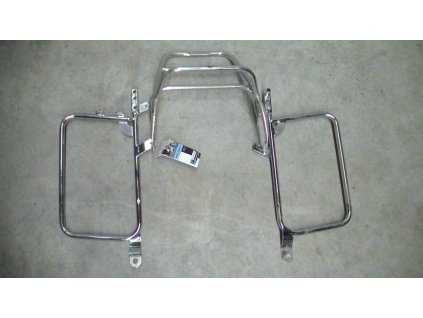 Kompletní sada nosičů (boční nosič kufru a horní nosič kufru z trubek) chrom pro Kawasaki Z 1300 (1979-1989)
