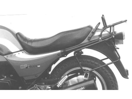 Kompletní sada nosiče (boční nosič kufru a horní nosič kufru z trubek) černá pro Kawasaki ZX 1100/1100 GPZ (1981-1983)