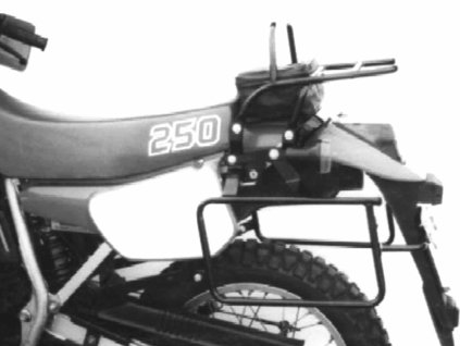 Kompletní sada nosiče (boční nosič kufru a horní nosič kufru z trubek) černá pro Kawasaki KLR 250 (1985-1991)