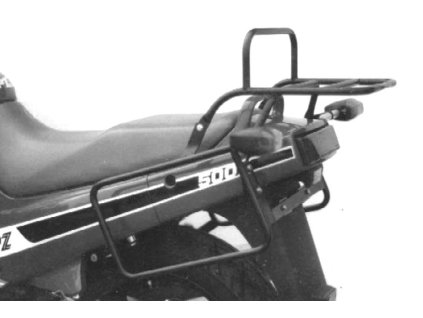 Kompletní sada nosiče (boční nosič kufru a horní nosič kufru z trubek) černá pro Kawasaki GPZ 500 S (1988-1993)