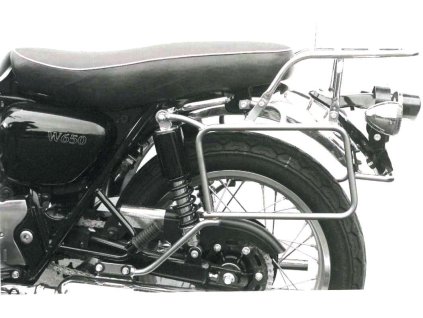 Kompletní sada nosiče (boční nosič kufru a horní nosič kufru z trubek) chrom pro Kawasaki W 650 (1999-2006)/W 800 (2011-2016)