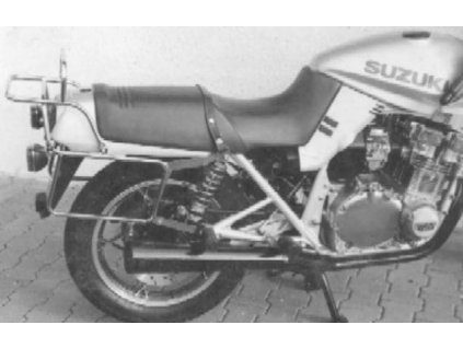 Kompletní sada nosiče (boční nosič kufru a horní nosič kufru z trubek) černá pro Suzuki GSX 750 Katana (1980-1984)