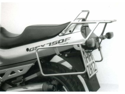 Kompletní sada nosiče (boční nosič kufru a horní nosič kufru z trubek) černá pro Suzuki GSX 750 F (1989-1997)