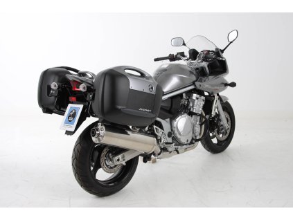 Boční nosič kufrů Lock-it černý pro Suzuki GSF 1250/S Bandit (2007-2016) (stříbrné stupačky pro pilota)