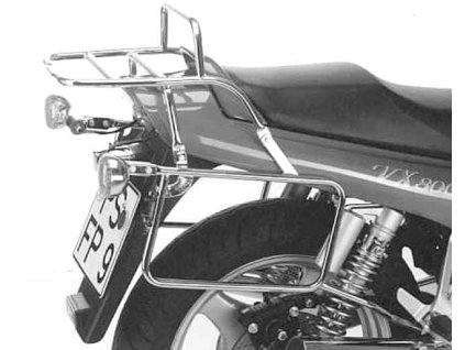 Kompletní sada nosičů (boční nosič kufrů a horní nosič kufrů z trubek) chrom pro Suzuki VX 800 (1990-1995)