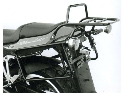 Kompletní sada nosiče (boční nosič kufru a horní nosič kufru z trubek) černá pro Suzuki GSF 400 Bandit (1991-1995)