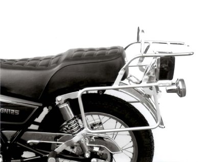 Kompletní sada nosičů (boční nosič kufru a horní nosič kufru z trubek) chrom pro Suzuki GN 125 (1991-1996)