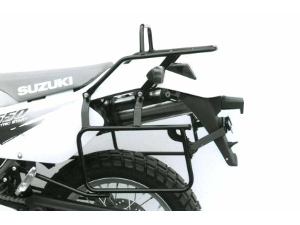 Kompletní sada nosiče (boční nosič kufru a horní nosič kufru z trubek) černá pro Suzuki DR 650 SE (1996-2000)