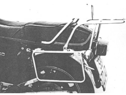 Kompletní sada nosičů (boční nosič kufru a horní nosič kufru z trubek) chrom pro Yamaha XS 750 (1976-1979)