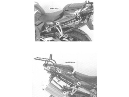 Trubkový nosič zavazadel Topcaseträger černý pro Yamaha YZF-R1 (2002-2004)