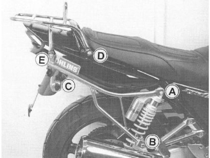 Trubkový nosič zavazadel Topcaseträger černý pro Yamaha XJR 1300 (2004-2006)