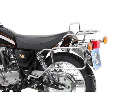 Kompletní sada nosičů (boční nosič kufrů a horní nosič kufrů z trubek) chrom pro Yamaha SR 400 (2014-2016)