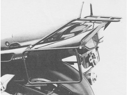Kompletní sada nosičů (boční nosič kufru a horní nosič kufru z trubek) černá pro Yamaha GTS 1000/A (1994-1999)