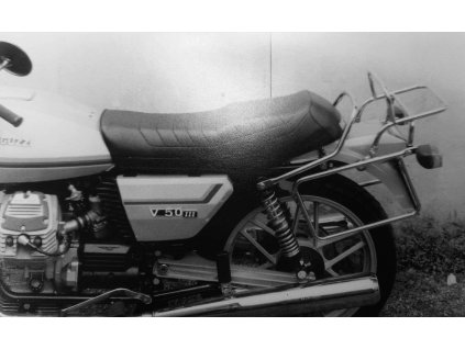 Kompletní sada nosičů (boční nosič kufru a horní nosič kufru z trubek) chrom pro Moto Guzzi V 50/V 50 II/III (1977-1986)