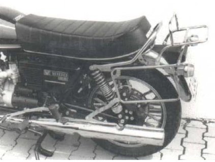 Kompletní sada nosičů (boční nosič kufru a horní nosič kufru z trubek) chrom pro Moto Guzzi 850 T/T2/T3/T4 California (1973-1983)